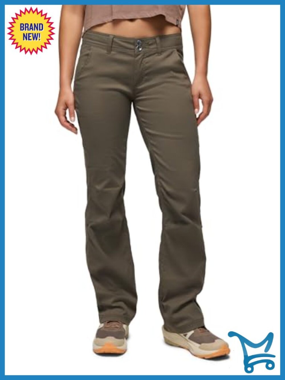 Women's Hiking Cargo Pants, Stretch Nylon, Low Rise